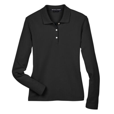 Women's Pima Piqué Long Sleeve Polo Thumbnail