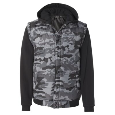 Men's Nylon Vest with Fleece Sleeves Thumbnail
