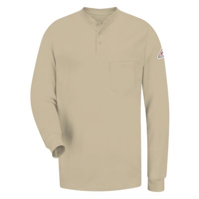 Men's Tall Long Sleeve Tagless Henley Shirt Thumbnail